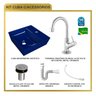 Kit Cuba Aq33 Volcano com Torneira 1198 e Válvula Botão com Sifão e Flexível - 10