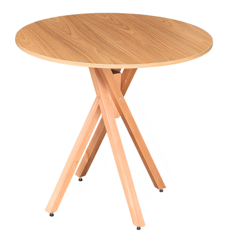 Mesa de Jantar Redonda de Madeira - June de 90cm Cor Freijó