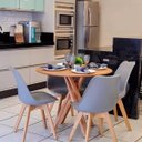 Ver imagem 4 de Mesa de Jantar Redonda de Madeira - June de 90cm Cor Freijó