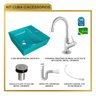 Kit Cuba Aq33 Volcano com Torneira 1198 e Válvula Botão com Sifão e Flexível - 8