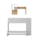 Ver imagem 6 de Conjunto Quarto Cama de Solteiro com Guarda-roupas e Escrivaninha Multimóveis Mp4123 Branco/rustic