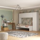 Ver imagem 2 de Conjunto Quarto Cama de Solteiro com Guarda-roupas e Escrivaninha Multimóveis Mp4123 Branco/rustic