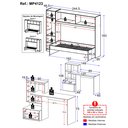 Ver imagem 4 de Conjunto Quarto Cama de Solteiro com Guarda-roupas e Escrivaninha Multimóveis Mp4123 Branco/rustic
