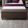 Baú Sapateira Estofada Casal Queen Size 160 Cm Júpiter Corino Skybox Marrom - 4