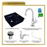 Kit Cuba Aq33 Volcano com Torneira 1198 e Válvula Botão com Sifão e Flexível - 10