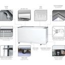 Ver imagem 2 de Freezer Horizontal Hced-503 2V Porta de Vidro Dupla Ação 2 Portas Fricon 127V