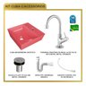 Kit Cuba Aq33 Volcano com Torneira 1198 e Válvula Botão com Sifão e Flexível - 10