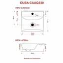 Ver imagem 5 de Kit Cuba Aq33 Volcano com Torneira 1198 e Válvula Botão com Sifão e Flexível