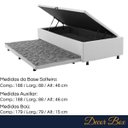 Ver mais imagens de Cama Solteiro Box Baú Cama Auxiliar 188cm Cor Branco Monte Carlo Quarto Moderno
