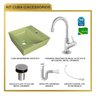 Kit Cuba Aq33 Volcano com Torneira 1198 e Válvula Botão com Sifão e Flexível - 10
