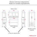 Ver imagem 5 de Guarda Roupa Dormitório Modulado Alpes Casal 1,38 m - Roupeiro Luciane M02:Rosa