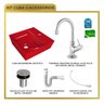Kit Cuba Aq33 Volcano com Torneira 1198 e Válvula Botão com Sifão e Flexível - 10