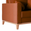 Ver imagem 3 de Poltrona Beny Individual em Suede, Base em Madeira, com 2 Almofadas.