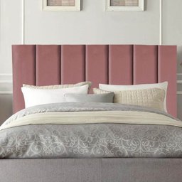Cabeceira Cama Box Casal Estofada Carla 140 Cm Suede:rosê - 2