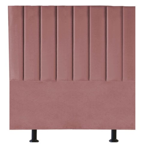 Cabeceira Cama Box Casal Estofada Carla 140 Cm Suede:rosê