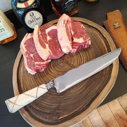 Faca Forjada Integral 9mm Dorso Cabo Osso Artesanal 10' Churrasco Aço Inox 420c Bruta - 2