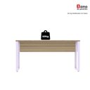 Ver imagem 7 de Escrivaninha Mesa Escritório X 150cm Industrial Noce Naturalle e Lilas Marrom/Marromle