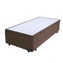 Ver imagem 2 de Cama Box Baú Auxiliar Solteiro Sintético Espuma 8cm 88x188x45 Marrom