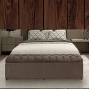 Ver imagem 2 de Calçadeira Recamier com Baú Sapateira Dubai 1,58 M Queen Size Quarto Suede Marrom - Aurora Line