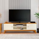 Ver imagem 3 de Rack para Tv até 75 Polegadas 2 Portas Itália 180cm:off White/cedro