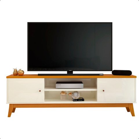 Rack para Tv até 75 Polegadas 2 Portas Itália 180cm:off White/cedro