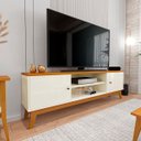 Ver imagem 5 de Rack para Tv até 75 Polegadas 2 Portas Itália 180cm:off White/cedro