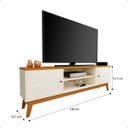 Ver imagem 4 de Rack para Tv até 75 Polegadas 2 Portas Itália 180cm:off White/cedro