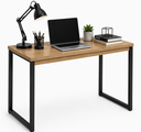 Ver imagem 1 de Escrivaninha Mesa Computador Estudo Office Aparador Pés Aço- Freijó Preto