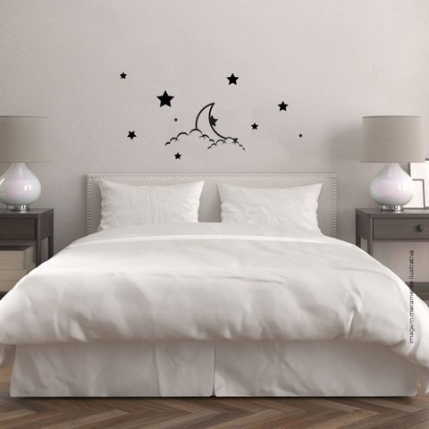 Noite Estrelada - Adesivo Vinílico de Parede