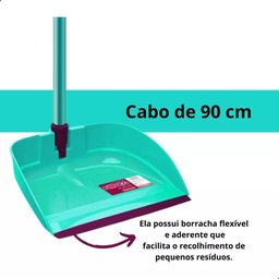 Kit Vassoura + Pá com Cabo + Rodo 40cm Noviça Bettanin - 6