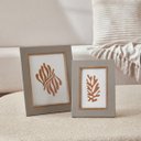 Ver imagem 2 de Porta Retrato Madeira e Linho Cinza 10x15