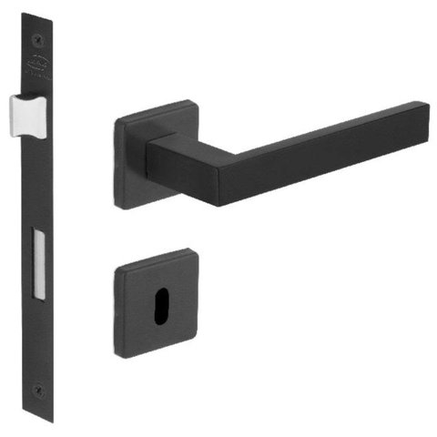 Fechadura Imab Hato 2 Inox Preto Maquina 55mm