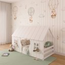 Ver imagem 1 de Cama Montessoriano Casinha Encantada Madeira Maciça Branco | Housin