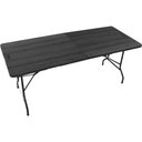 Ver imagem 1 de Mesa Dobrável Retangular 6 Lugares Plástico 180cm x 74cm x 74cm Preta Vonder