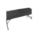 Ver imagem 2 de Mesa Dobrável Retangular 6 Lugares Plástico 180cm x 74cm x 74cm Preta Vonder
