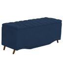 Ver imagem 4 de Calçadeira Baú King Size Estofada Maitê Veludo Azul Marinho