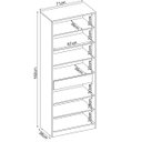 Ver mais imagens de Armário Multiuso Sapateira com Espelho Grife Amendola - Demóbile