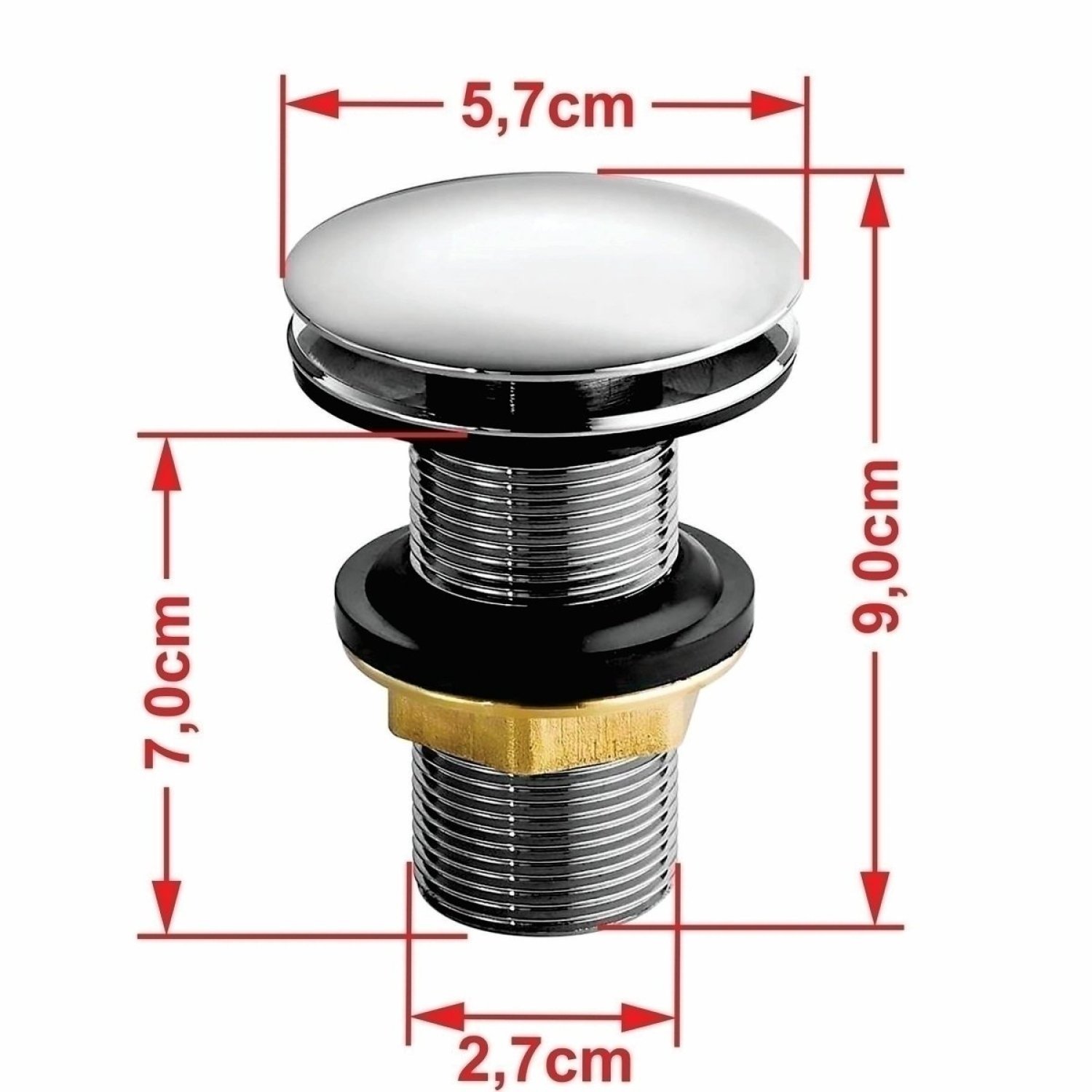 Kit Cuba Aq33 Volcano com Torneira 1198 e Válvula Click - 7