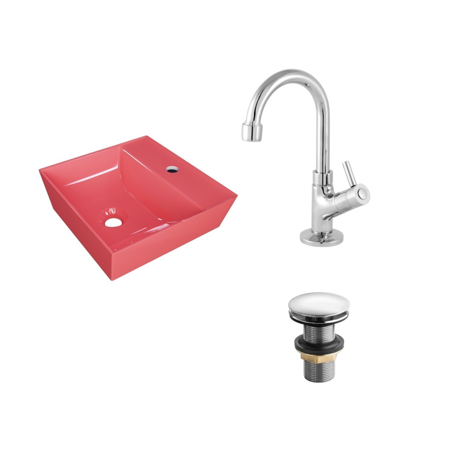 Kit Cuba Aq33 Volcano com Torneira 1198 e Válvula Click - 3
