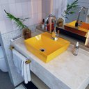 Ver imagem 1 de Kit Cuba Aq33 Volcano com Torneira Luxo e Válvula Metal com Sifão e Flexível