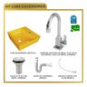 Kit Cuba Aq33 Volcano com Torneira Luxo e Válvula Metal com Sifão e Flexível - 10