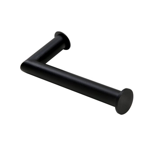 Porta Papel Higiênico Papeleira de Parede Banheiro 13cm em Aço Inox Black Matte Linha Tessália Stain