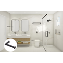 Ver imagem 2 de Porta Papel Higiênico Papeleira de Parede Banheiro 13cm em Aço Inox Black Matte Linha Tessália Stain