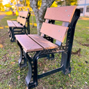Ver imagem 3 de Banco de Jardim Madeira Plástica 0,60 M:marrom/kit Inox 304