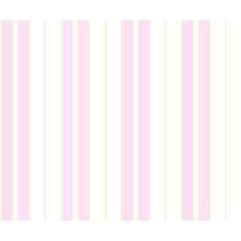 Papel de Parede Kawaii Listras Candy Pink & Cream