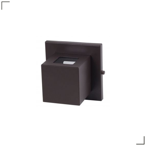 Arandela Nani Box Cubo com 1 Foco Alumínio - Interno Externo:marrom