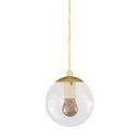 Ver imagem 2 de Pendente Ouro C/ Globo de Vidro Cristal de 14cm + Led 2w