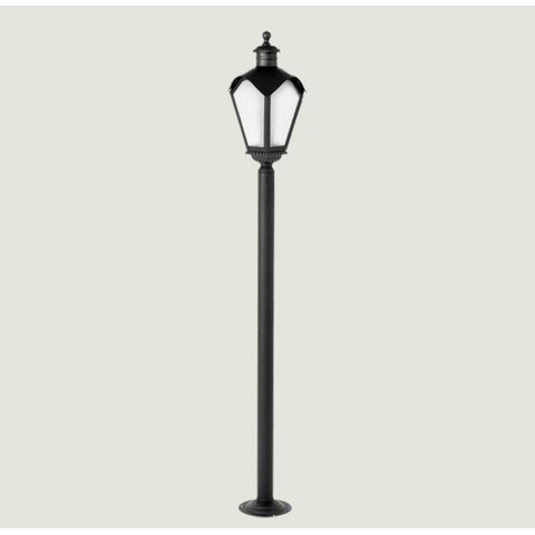 Poste para Jardim Colonial Sinha Alumínio Preto 1.40m 2002 Incolustre