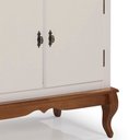 Ver imagem 3 de Cristaleira Arca e Oratório 4 Portas 1 Gaveta com Pés Luis Xv 60630 Linz Móveis - Off White/imbuia