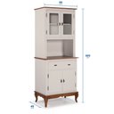 Ver imagem 4 de Cristaleira Arca e Oratório 4 Portas 1 Gaveta com Pés Luis Xv 60630 Linz Móveis - Off White/imbuia